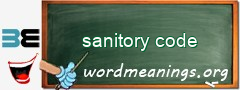 WordMeaning blackboard for sanitory code